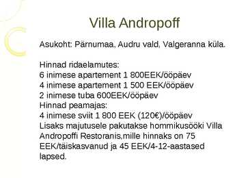 Pärnumaa majutusettevõtted #8