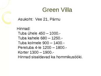 Pärnumaa majutusettevõtted #10