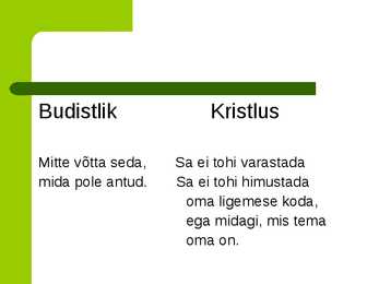Budismi eetika ja Kristluse 10 käsu erinevus ja sarnasus #3