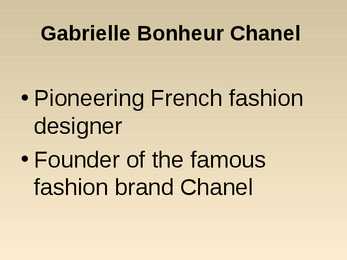 Ingliskeelne presentatsioon-Coco Chanel #2