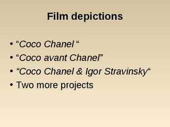 Ingliskeelne presentatsioon-Coco Chanel #26