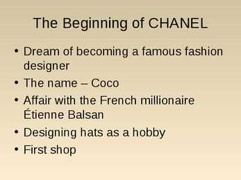 Ingliskeelne presentatsioon-Coco Chanel #6