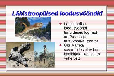Loodusvööndite loomastik #4