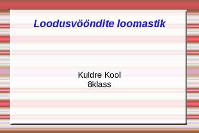Loodusvööndite loomastik