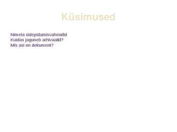 Asjaajamise alused #19