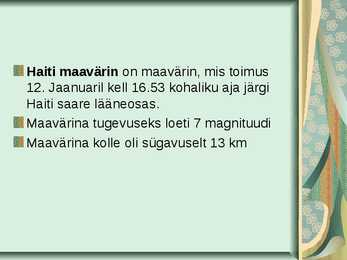 Haiti Maavärin #2