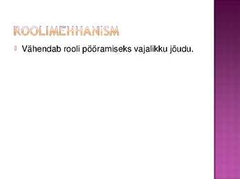 Roolimehhanism ja rooliajam #2