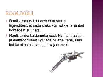 Roolimehhanism ja rooliajam #5