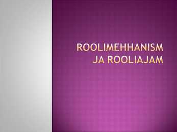 Roolimehhanism ja rooliajam