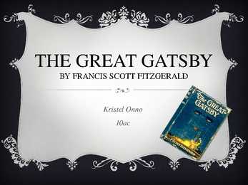 The Great Gatsby-by F-Scott Fitzgerald