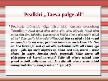 August Mälk-Taeva palge all-ettekanne #5