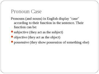 Pronouns #12