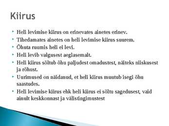 Heli levimine tahkes aines #2