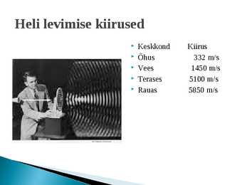 Heli levimine tahkes aines #6