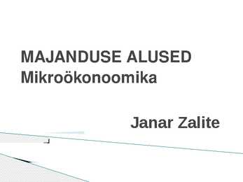 Majanduse alused