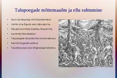 Talupojad ja mõisamajandus #8