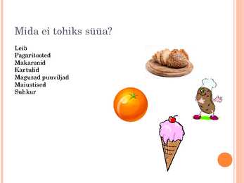 Valgurikkad dieedid #3