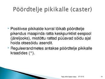 Rataste suunangud #14