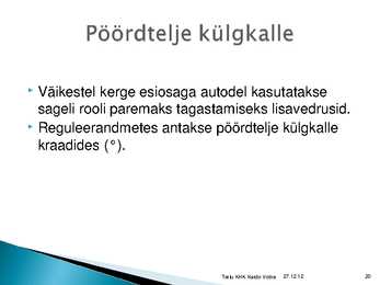 Rataste suunangud #20