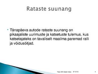Rataste suunangud #4