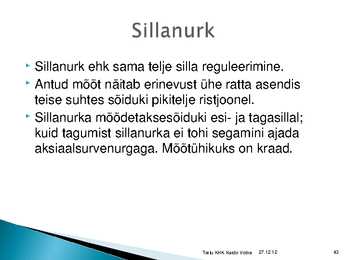 Rataste suunangud #43