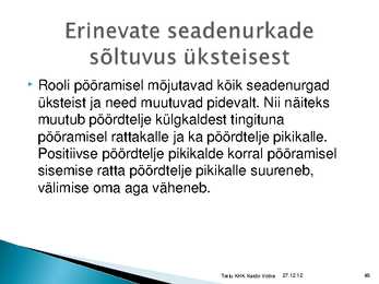Rataste suunangud #46