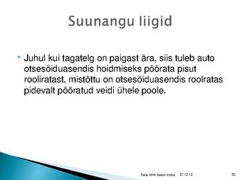 Rataste suunangud #53