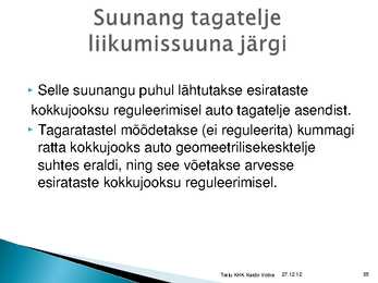 Rataste suunangud #55