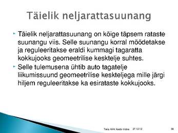 Rataste suunangud #58