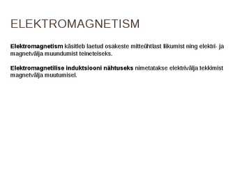 Elektromagnetiline induktsioon #2