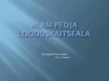 Alam- Pedja looduskaitseala
