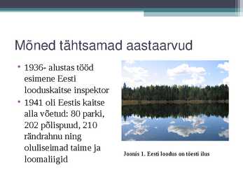 Eesti looduskaitse ajalugu #5