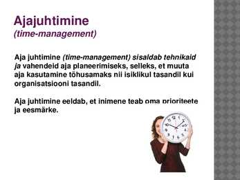 Enesejuhtimise ettekanne #7