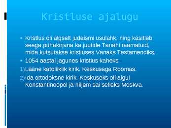 Usundid ja kristlus #4