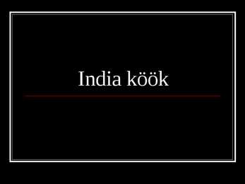 India köök