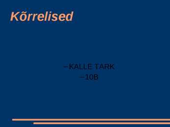 Kõrrelised