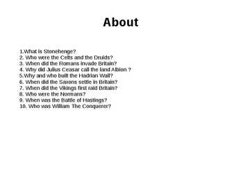 English studies British history #2