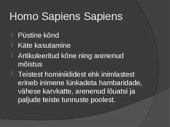 Inimlaste evolutsioon #12