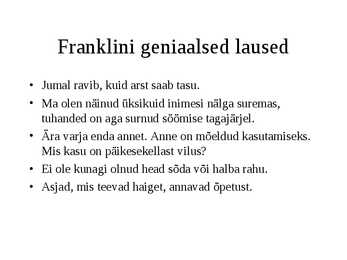Benjamin Franklin #7