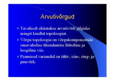 Arvutivõrkude arhitektuur #2