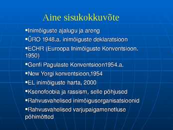 Inimõigused #2