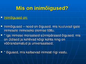 Inimõigused #11