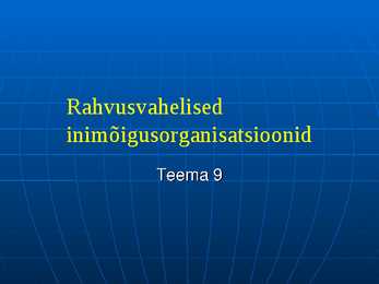Inimõigused #101
