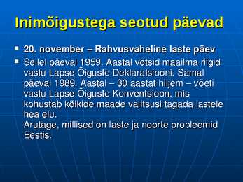 Inimõigused #105