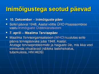 Inimõigused #107