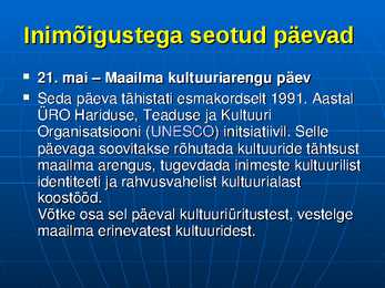 Inimõigused #110