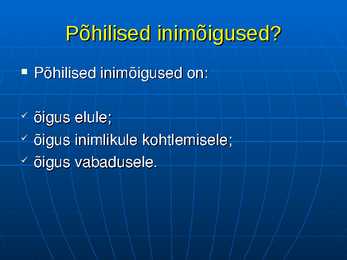 Inimõigused #12