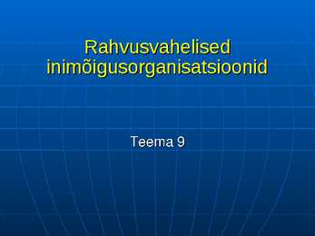 Inimõigused #119