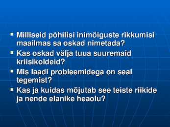 Inimõigused #13