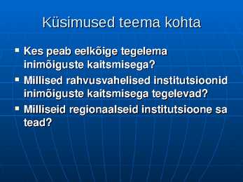 Inimõigused #18